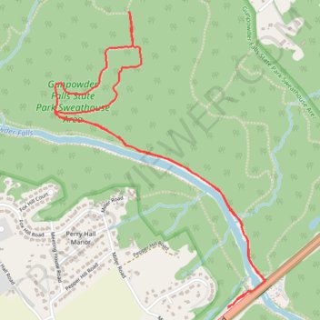 Gunpowder Falls State Park Sweathouse Area - Stocksdale Trail trail, distance, elevation, map, profile, GPS track