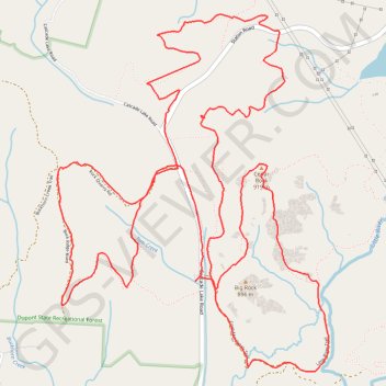 Dupont Forest MTB Loops trail, distance, elevation, map, profile, GPS track