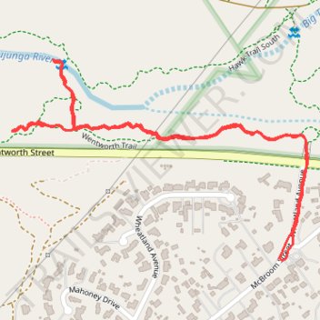 Big Tujunga Wash, Wentworth Trail trail, distance, elevation, map, profile, GPS track