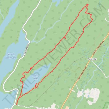 Fire Tower Ridge Trail and Hanks East Trail loop from Hanks Pond in Newark Watershed trail, distance, elevation, map, profile, GPS track