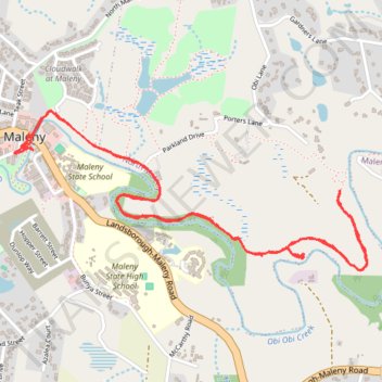 Maleny boardwalk trail trace trail, distance, elevation, map, profile, GPS track