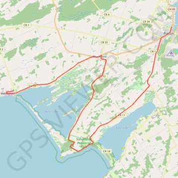 The County Marathon trail, distance, elevation, map, profile, GPS track