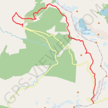 Highline Trail and Granite Park Trail in Glacier National Park trail, distance, elevation, map, profile, GPS track