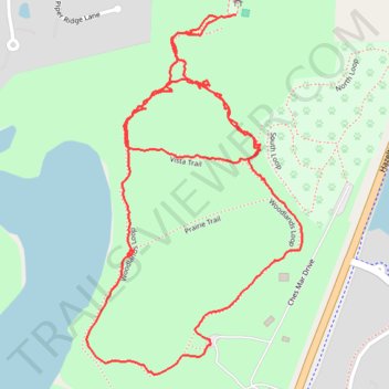 Lake Minnewashta Vista Trail and Woodlands Loop trail, distance, elevation, map, profile, GPS track