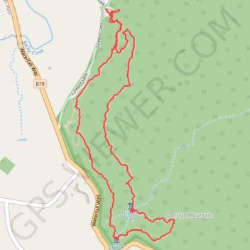Tristania Falls - Crystal Shower Falls - Wonga Walk trail, distance, elevation, map, profile, GPS track