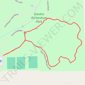 Oak-Hickory Woods Loop Trail trail, distance, elevation, map, profile, GPS track