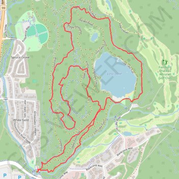 Lost Lake - Whistler trail, distance, elevation, map, profile, GPS track