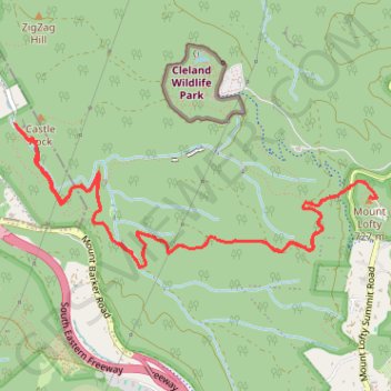 Mount Lofty Trail trail, distance, elevation, map, profile, GPS track