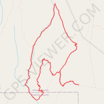 Loop bike in Wenas Wildlife Area trail, distance, elevation, map, profile, GPS track