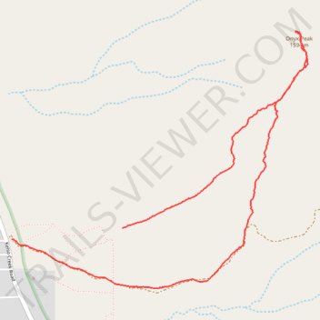 Onyx Peak loop trail, distance, elevation, map, profile, GPS track