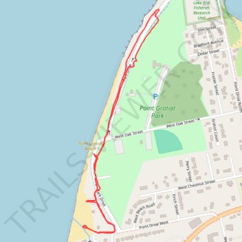 Point Gratiot Park and Beach trail, distance, elevation, map, profile, GPS track