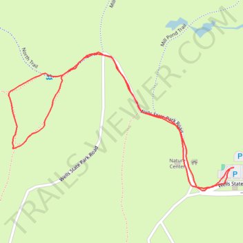 Short walk at Wells State Park trail, distance, elevation, map, profile, GPS track