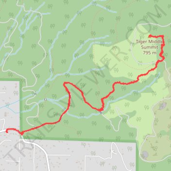 Middle Tiger Trail - Tiger Mountain State Forest trail, distance, elevation, map, profile, GPS track
