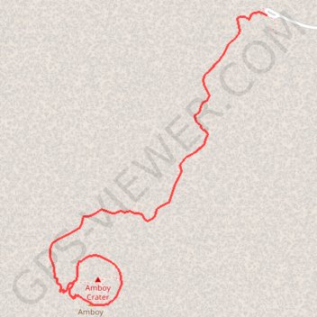 Amboy Crater Loop trail, distance, elevation, map, profile, GPS track