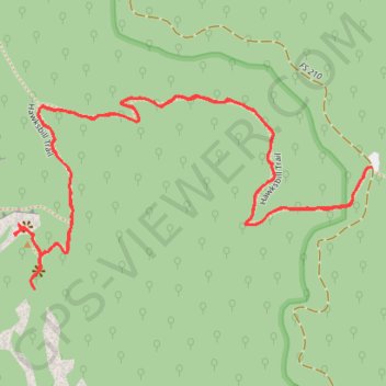 Hawksbill Trail in Linville Gorge Wilderness trail, distance, elevation, map, profile, GPS track