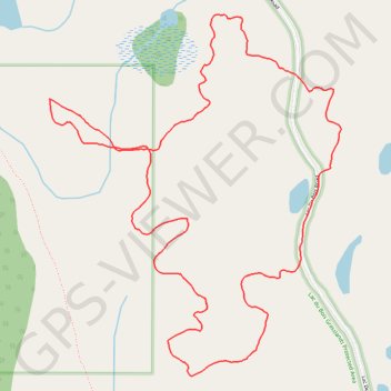 Lac du Bois Grasslands Protected Area trail, distance, elevation, map, profile, GPS track