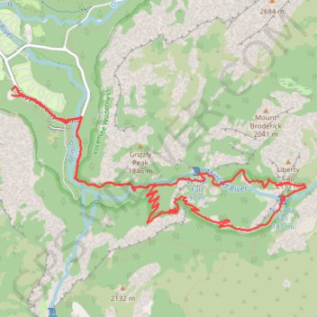 Vernal Fall, Nevada Fall and Clark Point loop via John Muir Trail and Mist Trail trail, distance, elevation, map, profile, GPS track