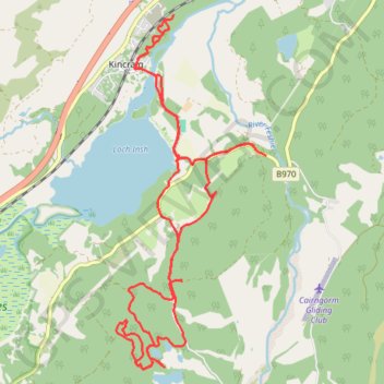 Inshriach Forest trail, distance, elevation, map, profile, GPS track