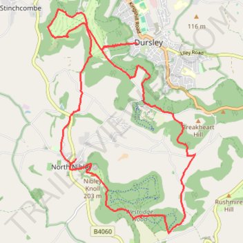 Loop Walk between Dursley and North Nibley trail, distance, elevation, map, profile, GPS track