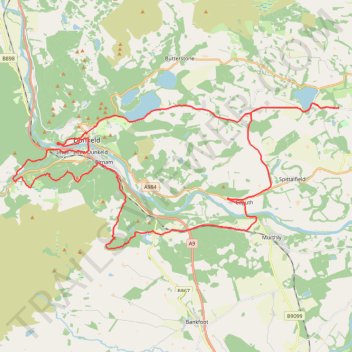 EMTB Gravel: Murthly - Birnam - Loop trail, distance, elevation, map, profile, GPS track
