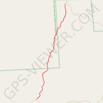 San Ysidro Mountain Wilderness trail, distance, elevation, map, profile, GPS track