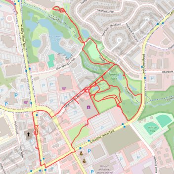 Forwell Park Trails trail, distance, elevation, map, profile, GPS track
