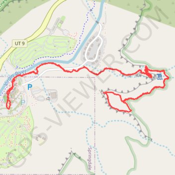 Watchman Trail in Zion National Park trail, distance, elevation, map, profile, GPS track