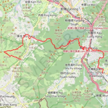 徑口坑 營盤 泰亨坑 trail, distance, elevation, map, profile, GPS track