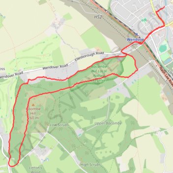 Coombe Hill Loop Trail trail, distance, elevation, map, profile, GPS track