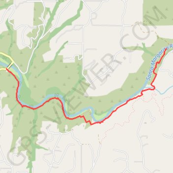 Santa Margarita River trail, distance, elevation, map, profile, GPS track