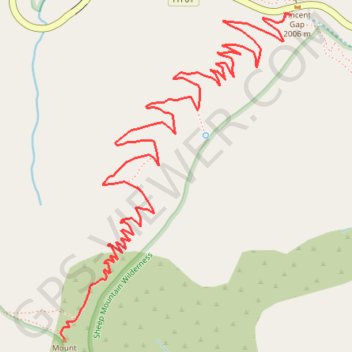 Mount Baden-Powell trail, distance, elevation, map, profile, GPS track