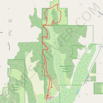 Ice Age Trail and White Trail loop hike in Swamplovers Nature Preserve trail, distance, elevation, map, profile, GPS track