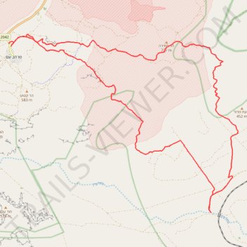 קישור בין נחל זקוף לנחל דרוך trail, distance, elevation, map, profile, GPS track