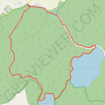 Forest walk along Loch Garten and Loch Mallachie trail, distance, elevation, map, profile, GPS track