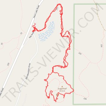 Around Sugarloaf Mountain, WA trail, distance, elevation, map, profile, GPS track