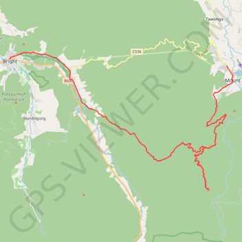 Mount Beauty - Pyramid Hill - Bright trail, distance, elevation, map, profile, GPS track