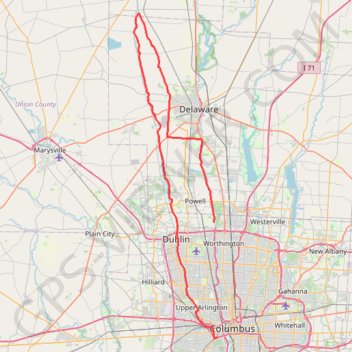 ThrottleCo_River_Roads_Loop trail, distance, elevation, map, profile, GPS track
