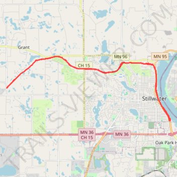 Brown's Creek State Trail trail, distance, elevation, map, profile, GPS track