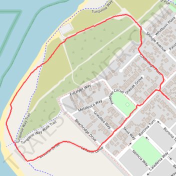 Jurien Bay loop walk trail, distance, elevation, map, profile, GPS track