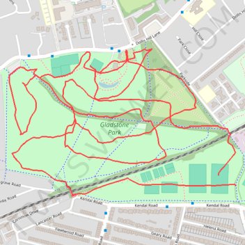 Gladstone Park Race trail, distance, elevation, map, profile, GPS track