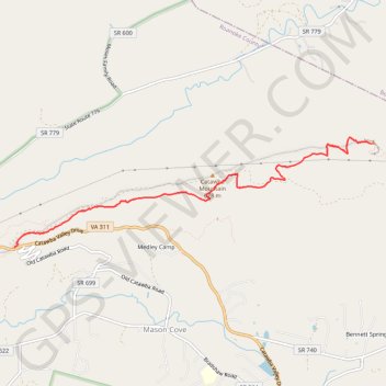 McAfee Knob via Appalachian Trail trail, distance, elevation, map, profile, GPS track