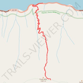 Aurora Creek Trail trail, distance, elevation, map, profile, GPS track