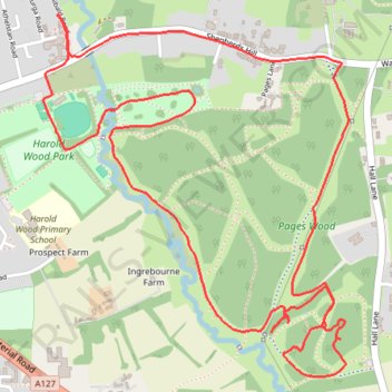 Pages Wood Loop Walk trail, distance, elevation, map, profile, GPS track