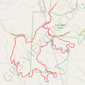 Scott State Forest trail, distance, elevation, map, profile, GPS track