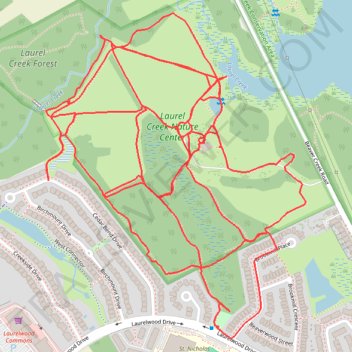 Laurel Creek Nature Centre trail, distance, elevation, map, profile, GPS track