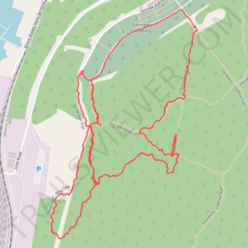 Fairview Cemetery and King Loop trail, distance, elevation, map, profile, GPS track