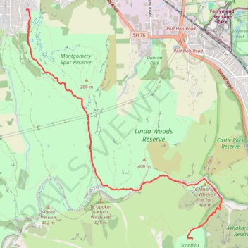 Steadfast reserve - summit trail, distance, elevation, map, profile, GPS track