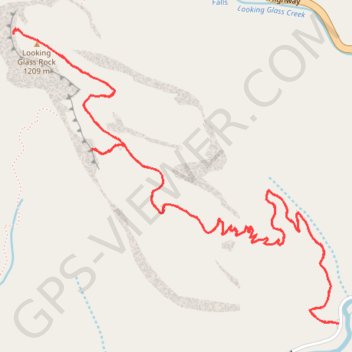 Looking Glass Rock trail, distance, elevation, map, profile, GPS track