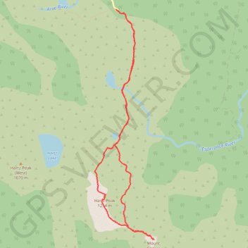 Hartz Peak, Mount Snowy and Ladies Tarn trail, distance, elevation, map, profile, GPS track