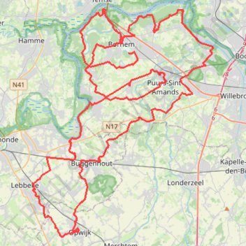 100km Dodentocht 2025 - 56e editie trail, distance, elevation, map, profile, GPS track